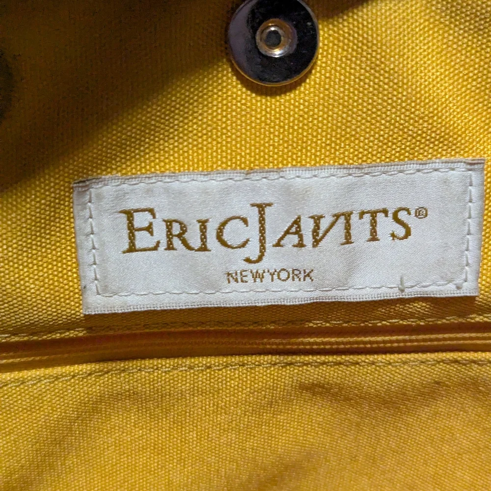Eric Javits Metallic Silver & Straw Bag - Picture 15 of 16